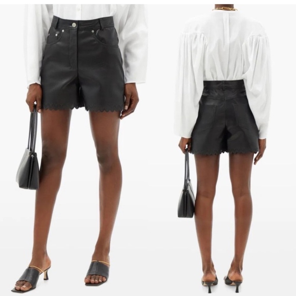 Stella McCartney vegan laser cutout shorts black